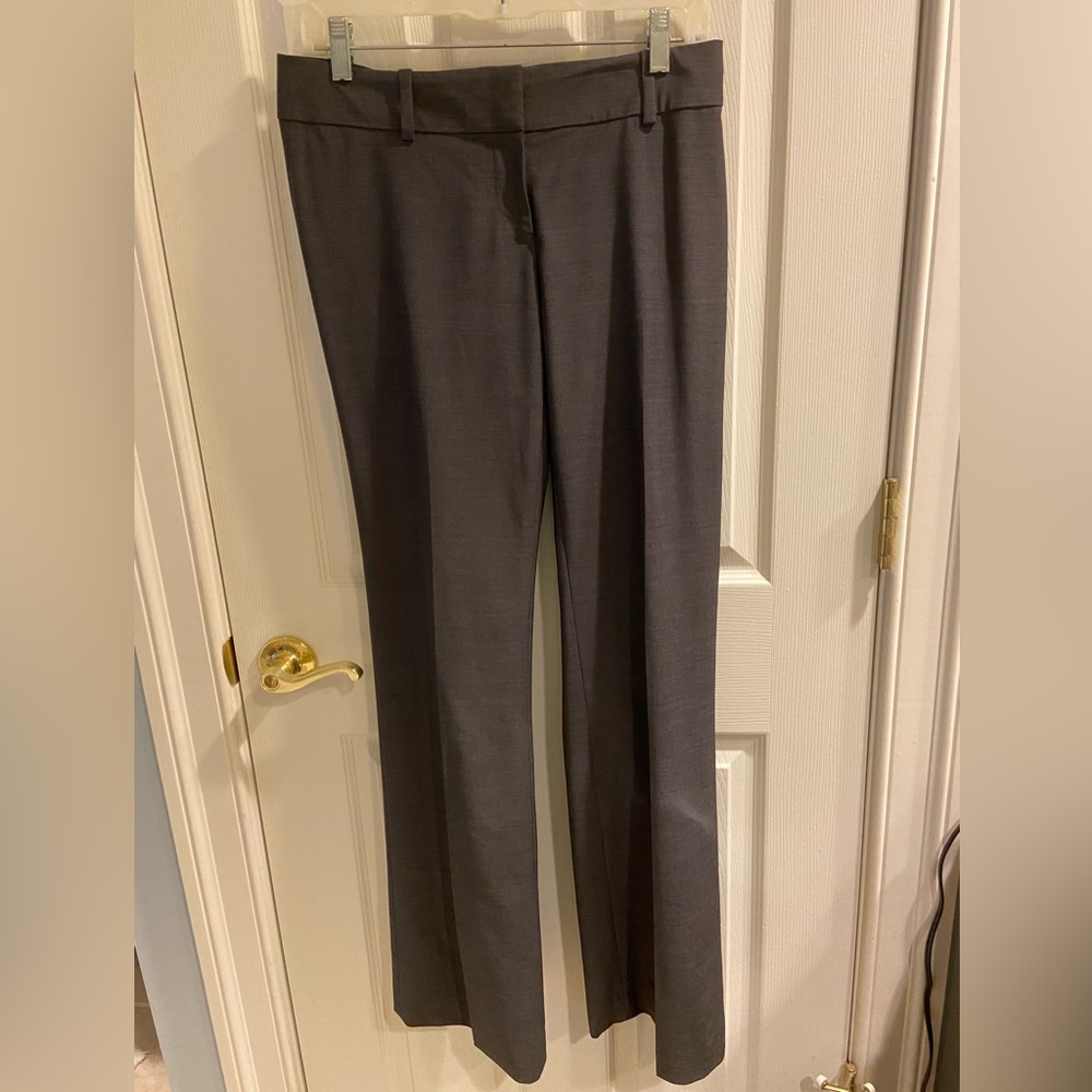 Ann Taylor Charcoal Straight Leg Wool Trousers EUC